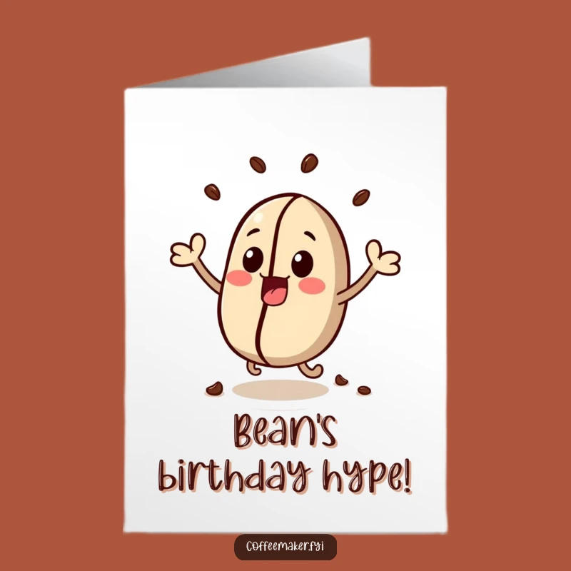 Free Printable Birthday Card: Bouncing Bean DIY Gift for Coffee Addicts