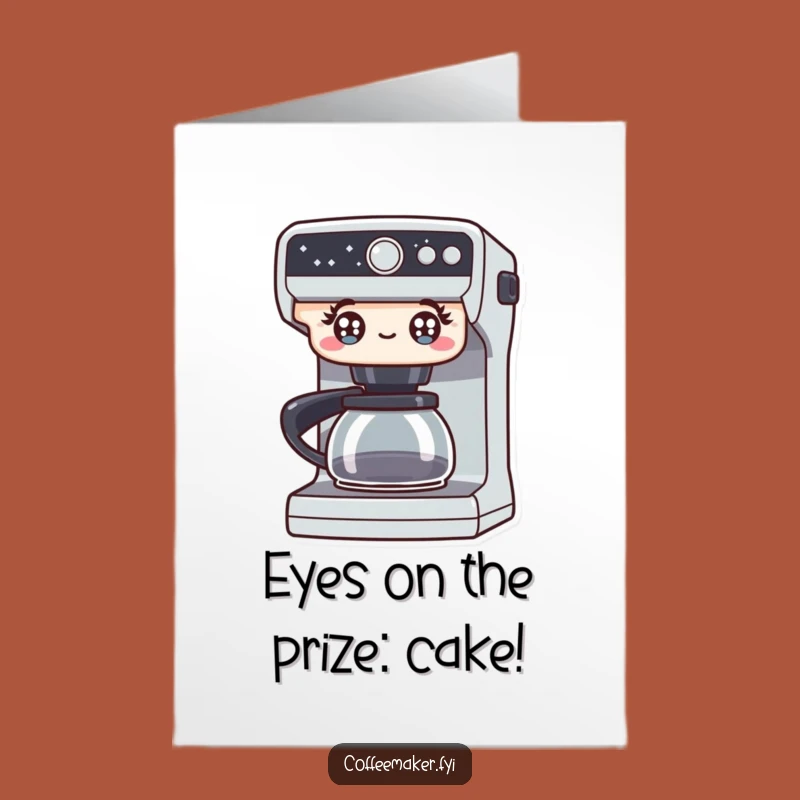 Free Printable Birthday Card: Excited Coffee Maker Fun Download