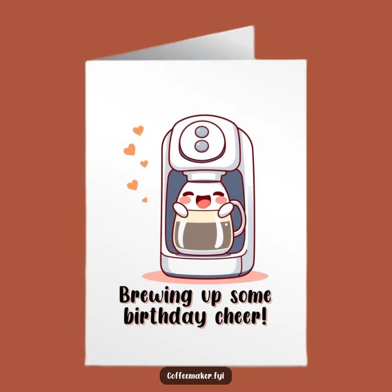 Free Printable Birthday Card: Singing Coffee Maker - Funny Downloadable Music Gift!