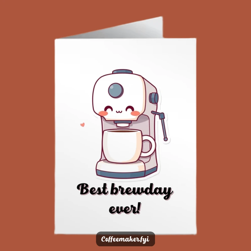 Free Printable Birthday Card: Surprised Coffee Maker - Delighted Funny Downloadable Gift
