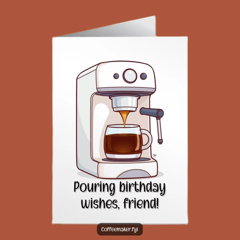 Free Printable Birthday Card: Perfect Coffee Maker Funny Downloadable Gift