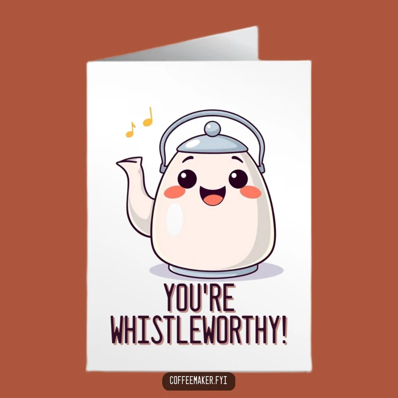 Free Printable Congrats Card: Cheerful Kettle Whistle Funny Downloadable Gift for Success