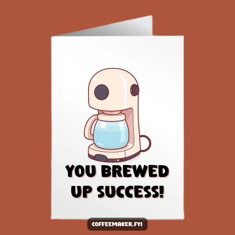 Free Printable Congrats Card: Coffee Maker's Happy Dance, Downloadable Gift