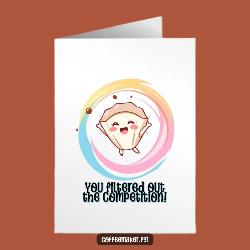 Free Printable Congrats Card: Joyful Coffee Filter Swirl - Funny Downloadable Gift