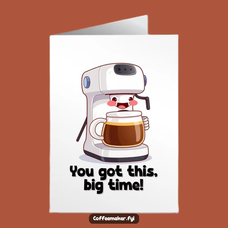 Funny Free Printable Congrats Card: Coffee Maker Grin Download