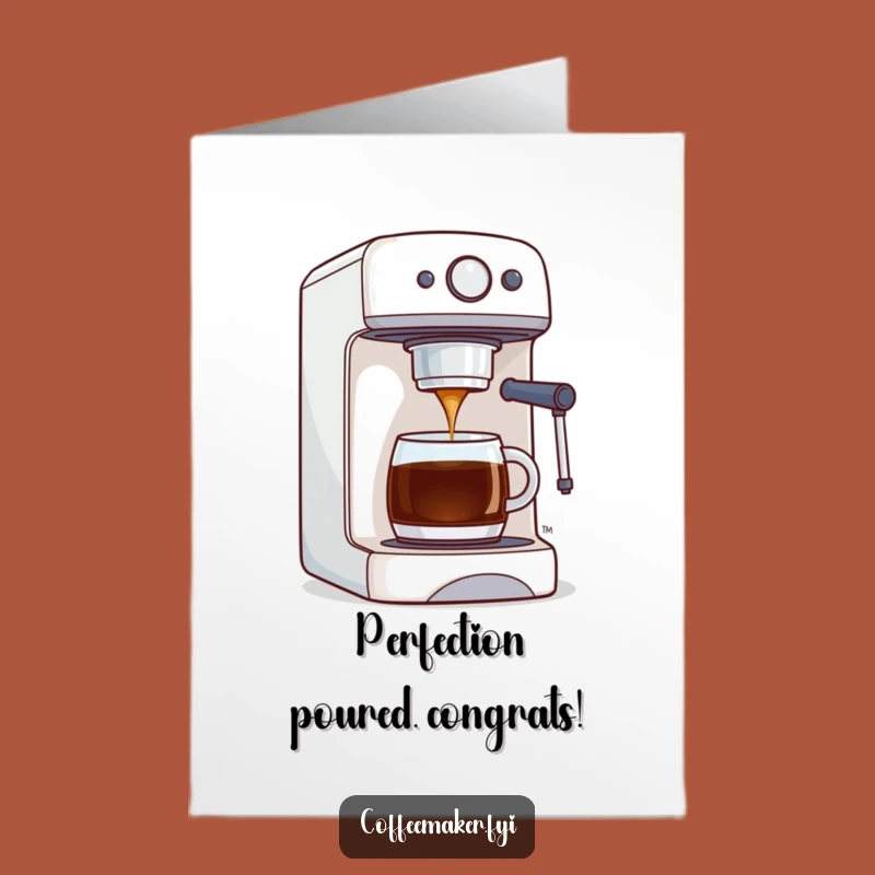 Free Printable Congrats Card: Perfect Brew Coffee Maker Downloadable Gift