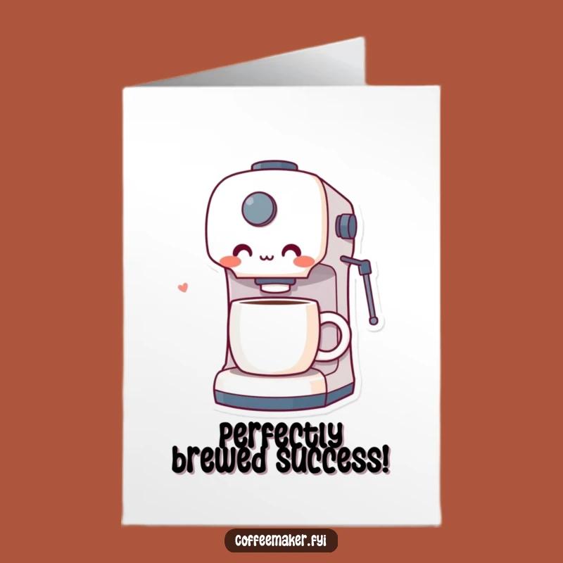 Free Printable Congrats Card: Surprised Coffee Maker - Delightful Funny Downloadable