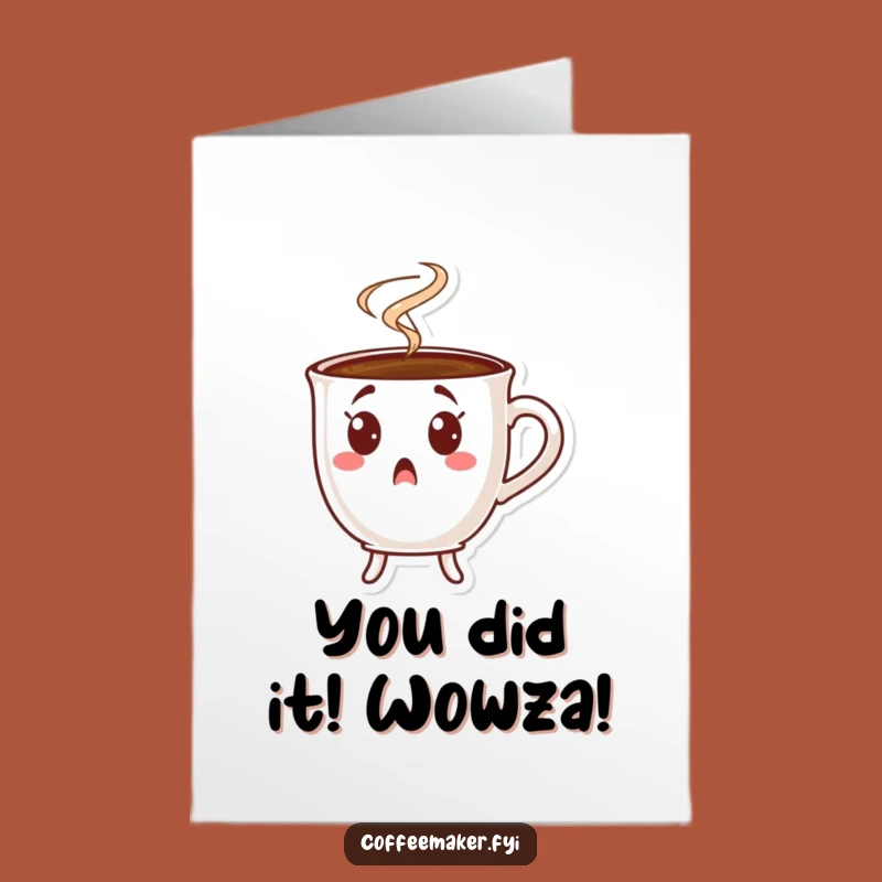 Shocked Coffee Cup Free Printable Card - Funny Congratulations Gift