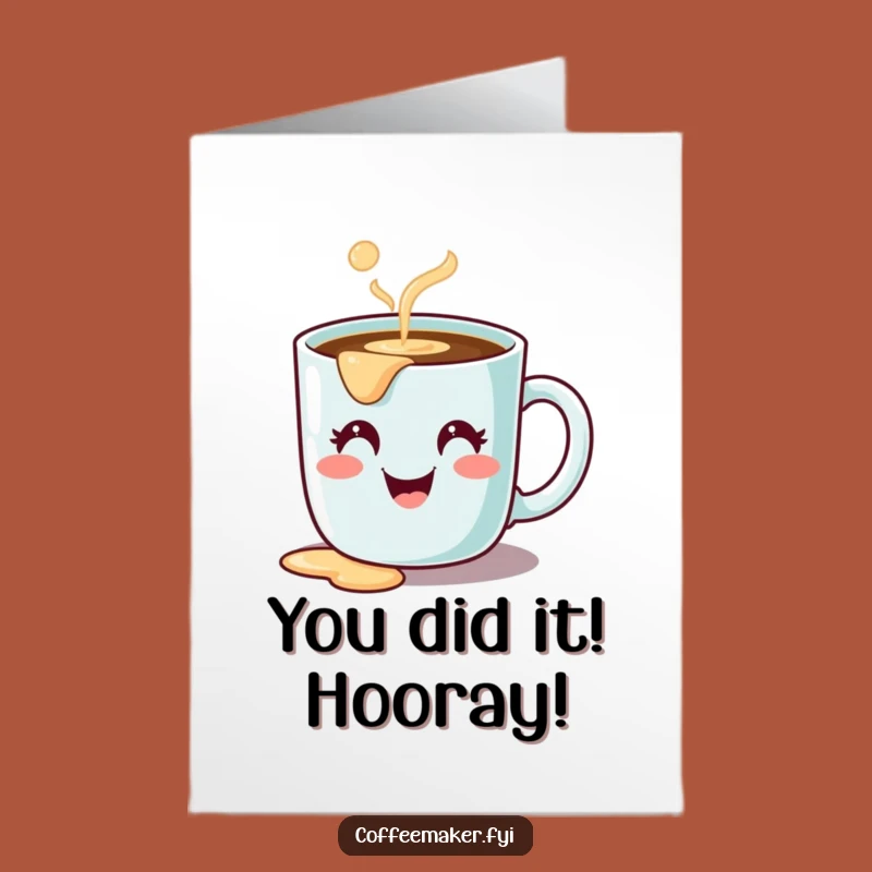 Free Printable Congrats Card: Humorous Coffee Mug DIY Gift for Any Occasion