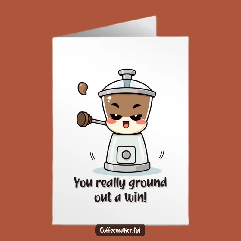 Free Printable Congrats Card: Mischievous Grinder Funny Downloadable Gift for Big Wins