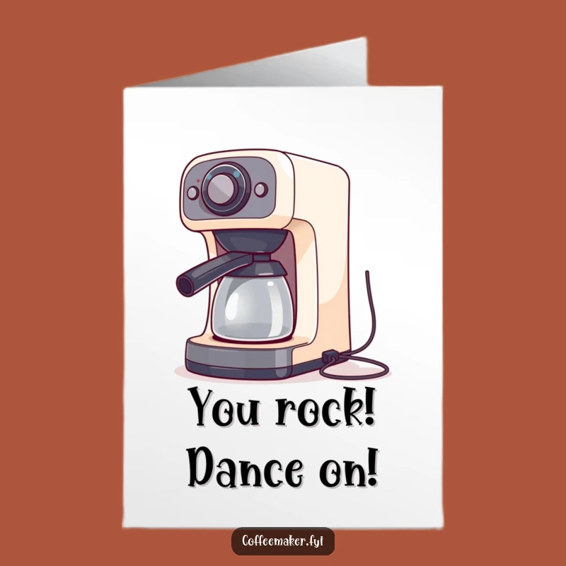 Congrats! Free Printable Card: Coffee Maker's Victory Dance!