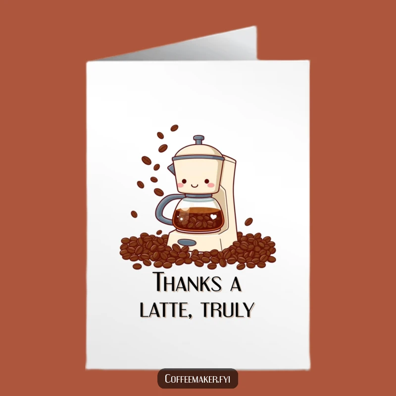 Funny Free Printable Thank You Card: Juggling Coffee Maker, Express Gratitude