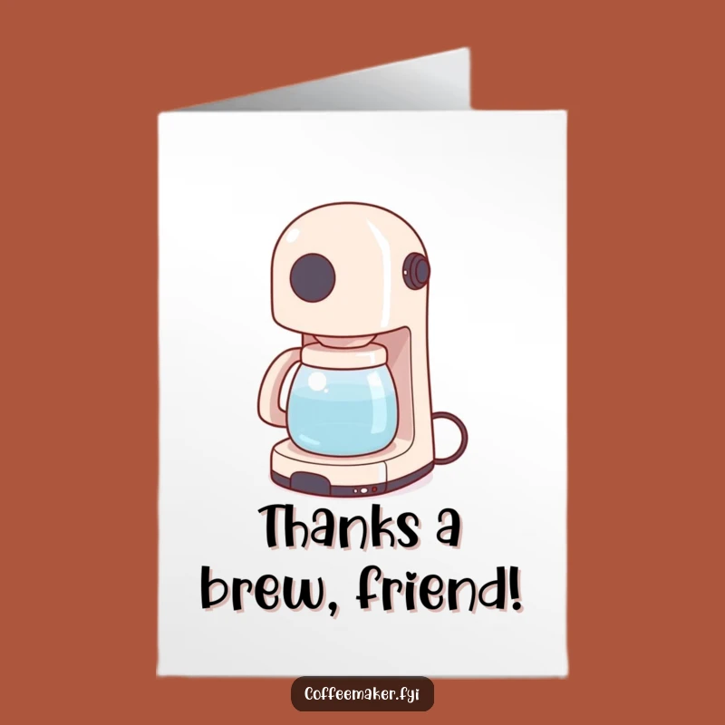 Free Printable Thank You Card: Coffee Maker's Gratitude Wiggle, Downloadable Gift