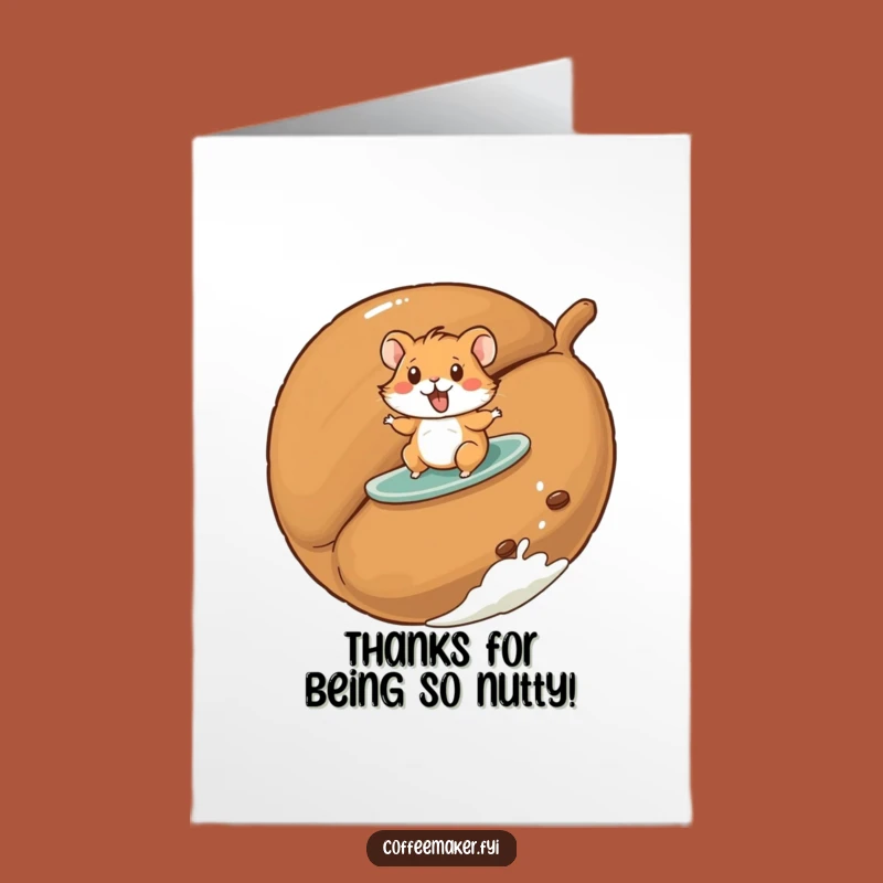 Free Printable Thank You Card: Surfing Hamster, Humorous Downloadable Appreciation Gift