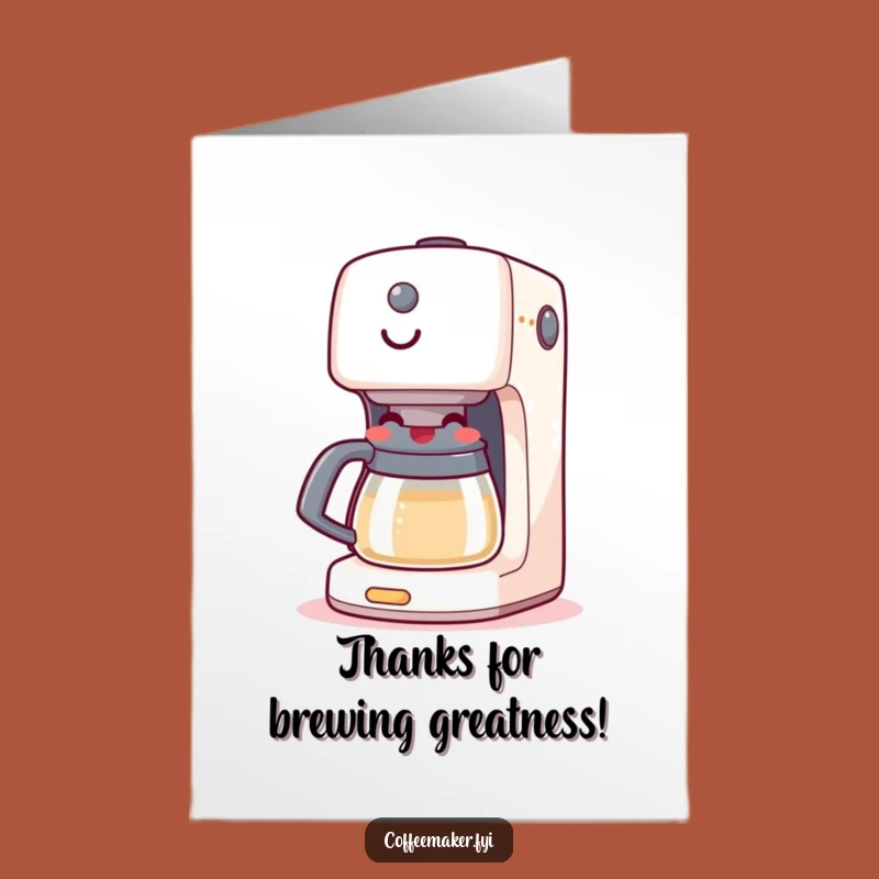 Free Printable Thank You Card: Grateful Coffee Maker Downloadable Gift