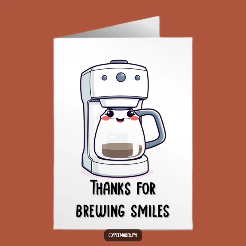 Stylish Thanks: Free Printable Card from a Winking Coffee Maker!