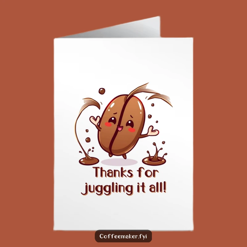 Skilled Coffee Bean Free Printable Thank You Card - Funny Downloadable