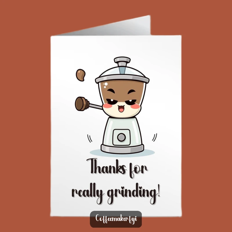 Free Printable Thank You Card: Spin Cycle Grinder Funny Downloadable Gift for Thanks