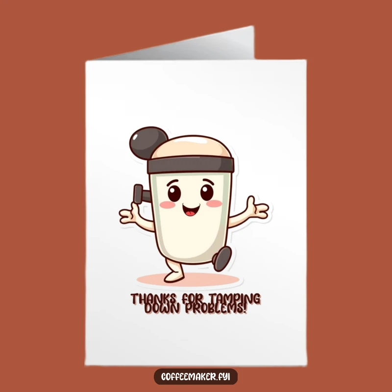 Free Printable Thank You Card: Dancing Tamper Funny Downloadable Gift for Appreciation