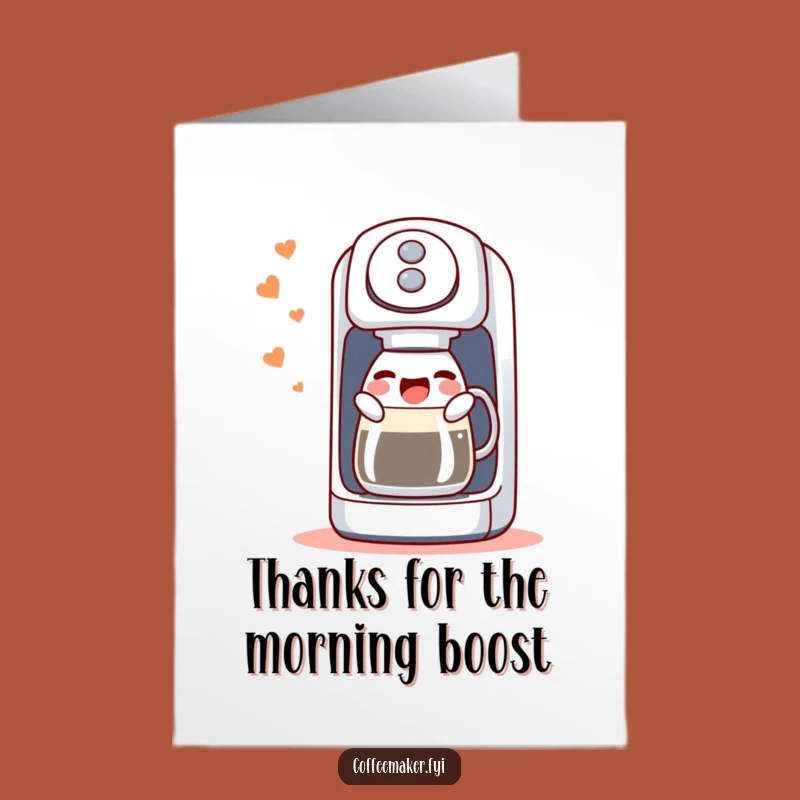 Free Printable Thank You Card: Singing Coffee Maker - Express Gratitude Hilariously!