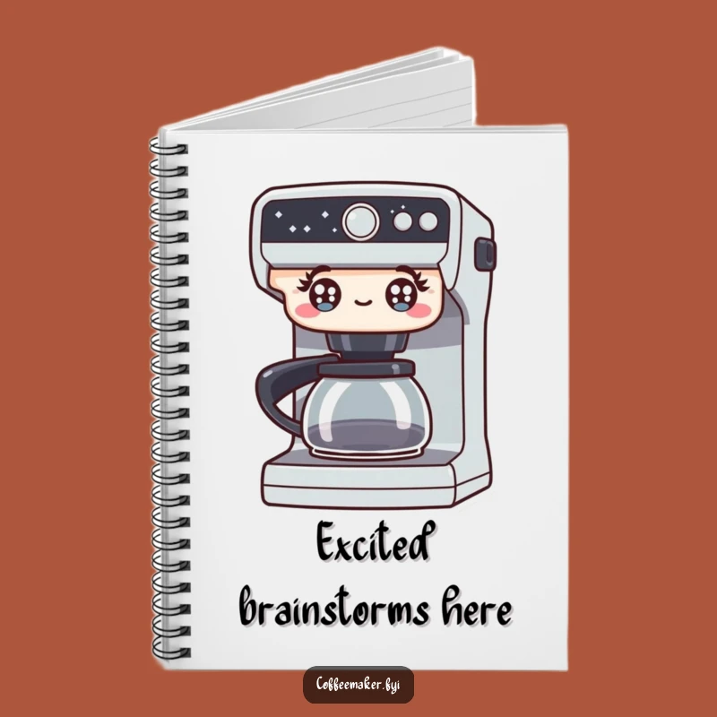 Funny Excited Coffee Maker Notebook: Capture Ideas with Sparkle!