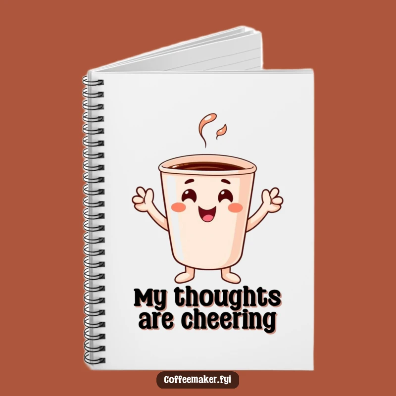 Funny Cheerful Coffee Cup Notebook: Tiny Hands for Your Bright Ideas