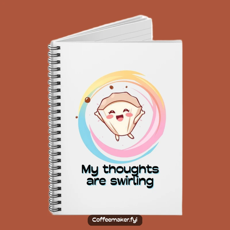Funny Coffee Filter Notebook: Joyful Swirl Ideas for Your Notes