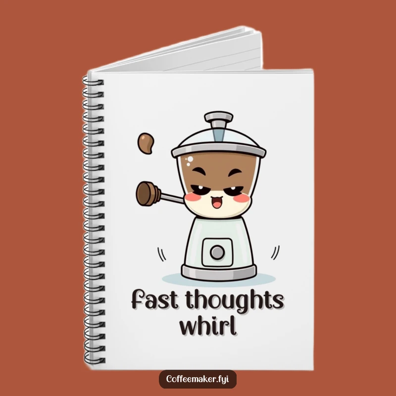 Funny Coffee Grinder Notebook - Mischievous Journal Gift