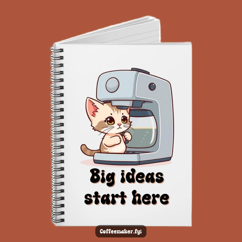 Funny Coffee Kitten Notebook: Jot Down Ideas with a Determined Tiny Cat