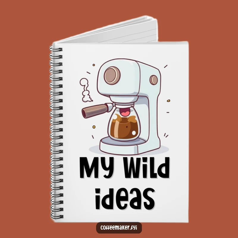 Funny Coffee Maker Excitement Notebook - Journal Gift for Coffee Fans
