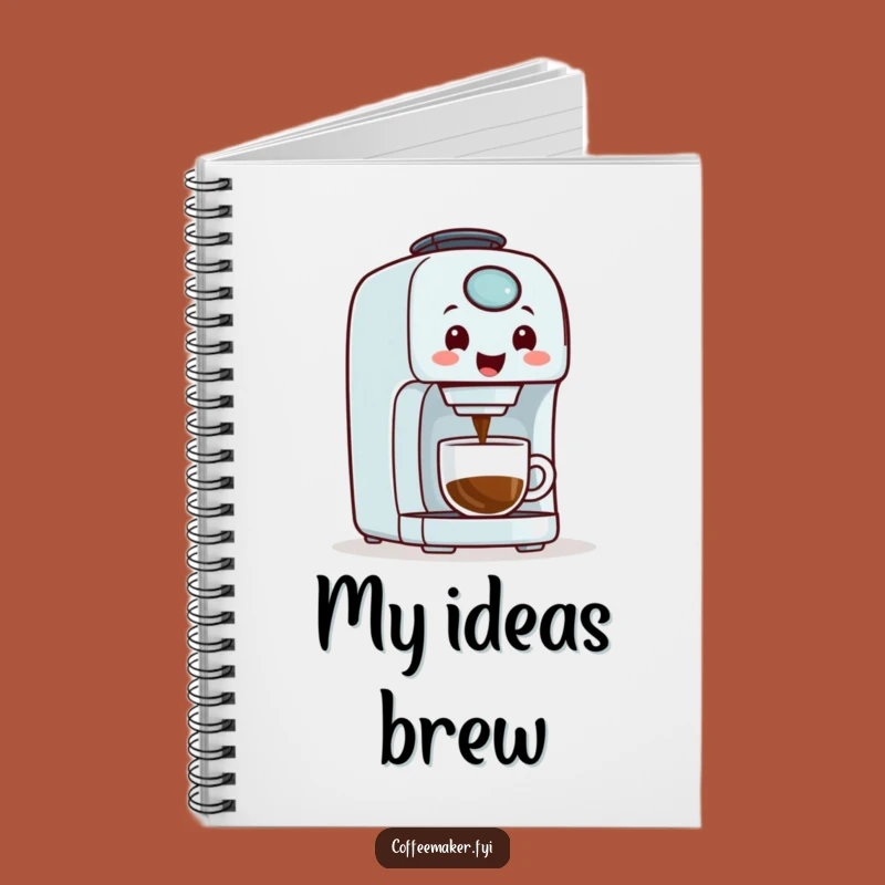 Funny Coffee Maker Notebook - Brew Your Best Ideas with a Grin