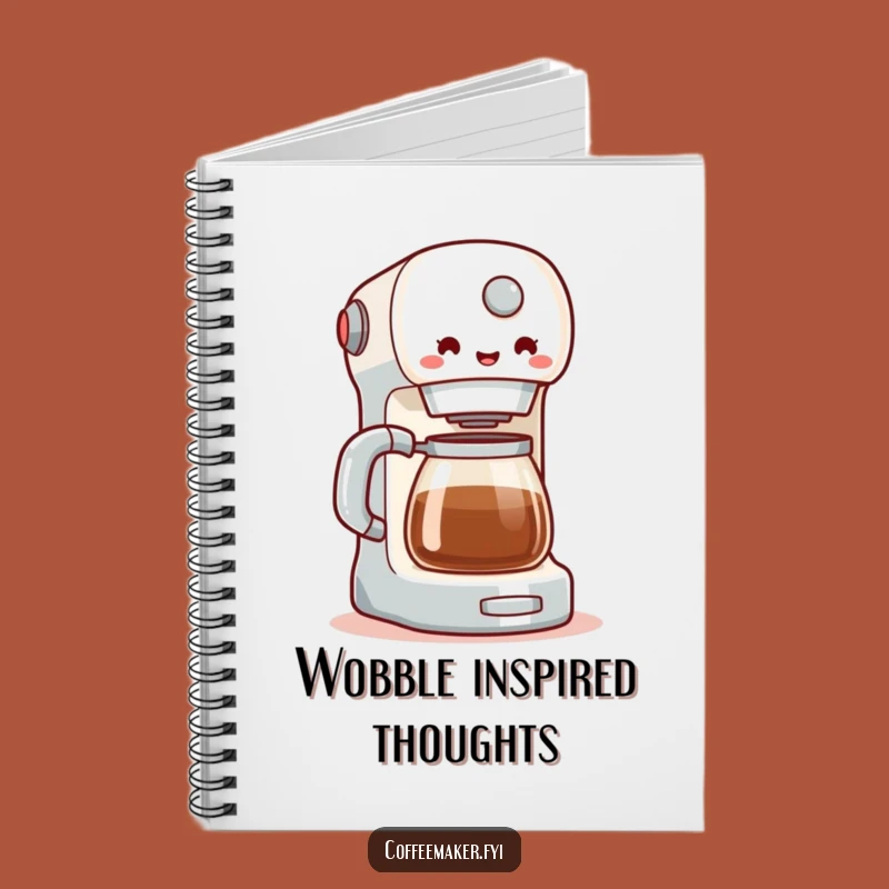 Funny Coffee Maker Wobble Notebook: Jot Down Bright Ideas with Joy!