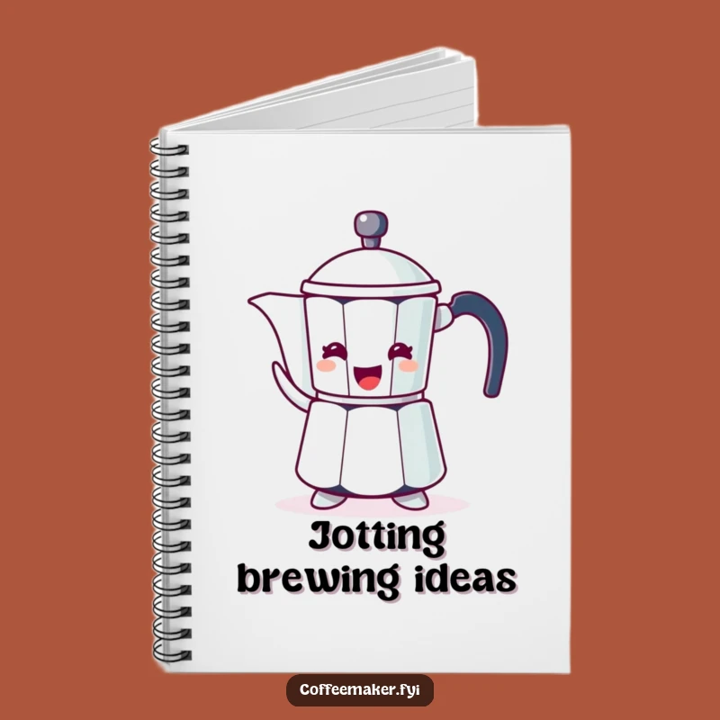 Funny Coffee Pot Notebook - Enthusiastic Gesture Journal