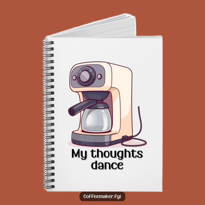 Funny Dancing Coffee Maker Notebook - Jot Down Rhythmic Ideas