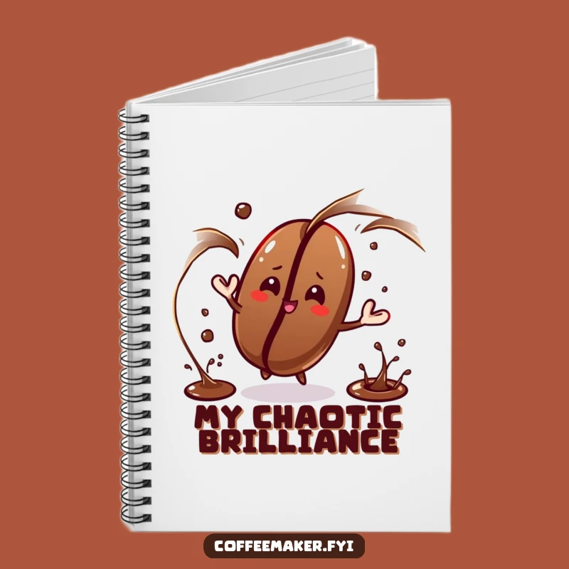 Funny Juggling Coffee Bean Notebook: Jot Down Your Masterpieces