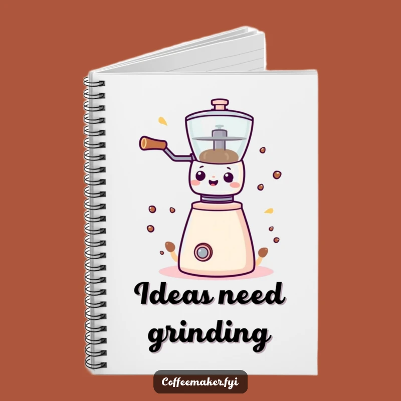Funny Kawaii Coffee Grinder Notebook: Jot Down Ideas with Joy