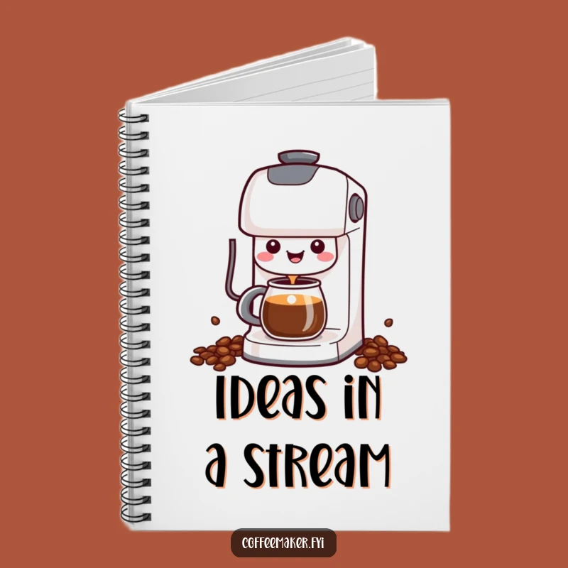 Funny Kawaii Coffee Maker Notebook: Jot Down Cheer, Hilarious Journal