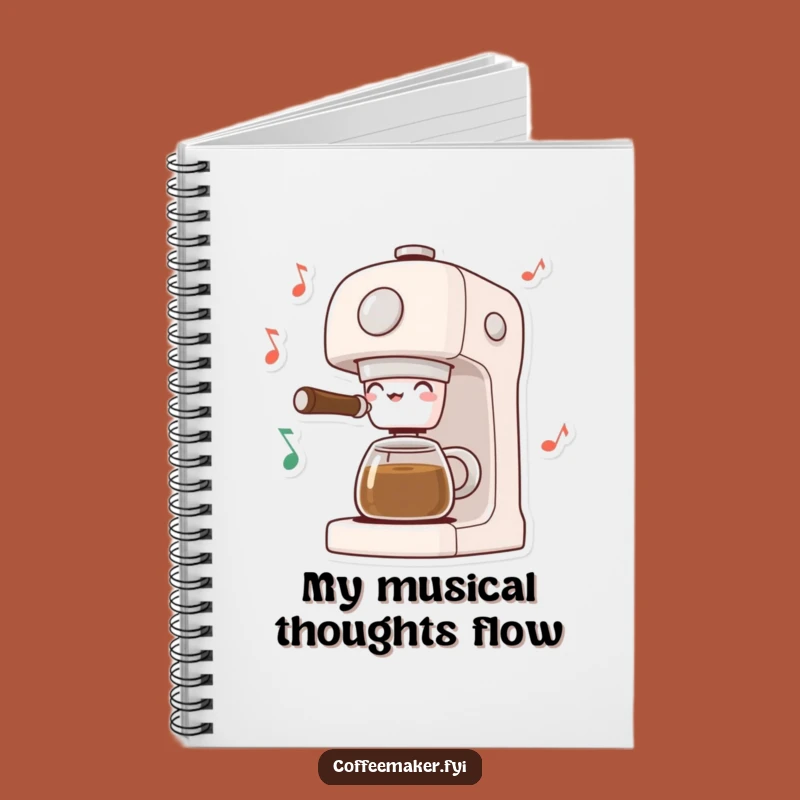 Funny Musical Coffee Maker Notebook: Notes & Ideas, Gift!
