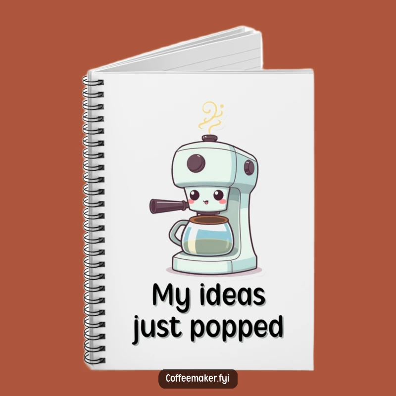 Funny Surprised Coffee Maker Notebook: Steamy Shock for Notes, Gift!