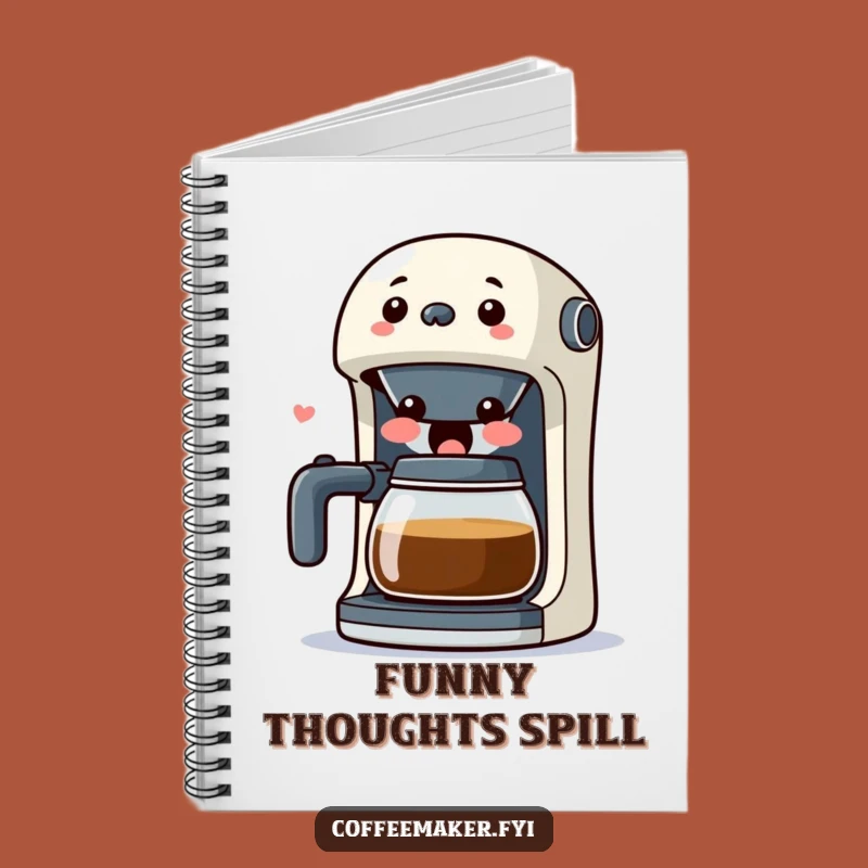 Funny Kawaii Coffee Maker Notebook: Jot Down Laughs, Hilarious Journal