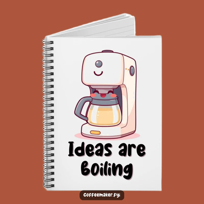 Funny Coffee Maker Notebook: Happy Boiling Machine, Daily Planner