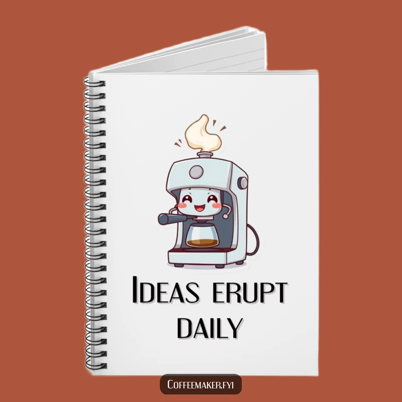 Funny Coffee Machine Notebook - Celebratory Journal Gift