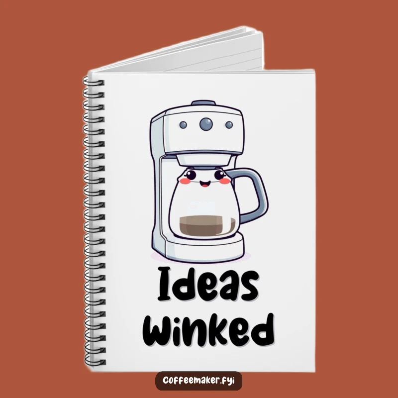 Funny Winking Coffee Maker Notebook - Jot Down Secrets with a Grin