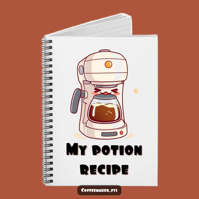 Funny Kawaii Coffee Maker Notebook: Jot Down Ideas with a Winking Brewer & Bubbly Fun!