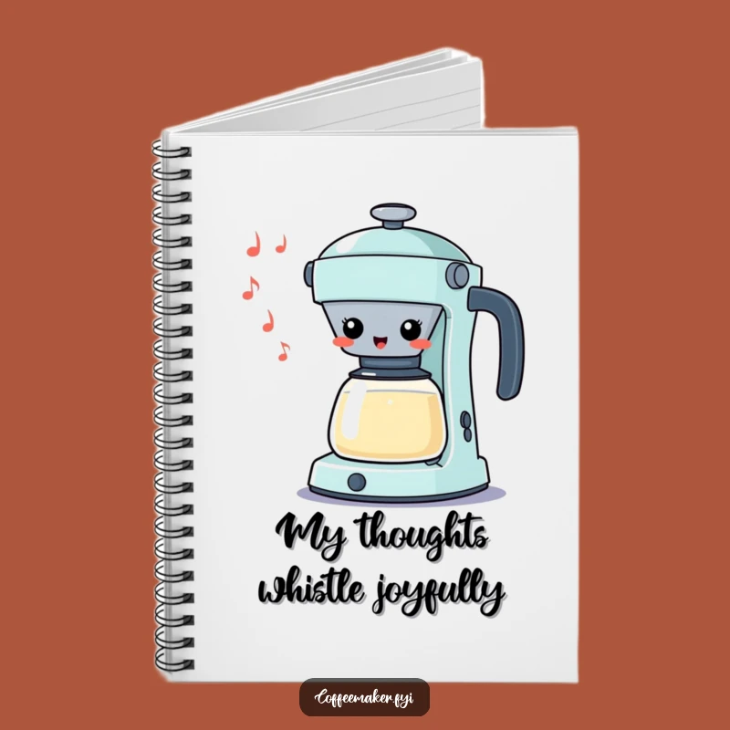 Funny Kawaii Percolator Notebook - Whistling Tune Journal Gift