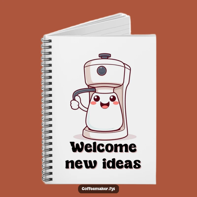 Funny Kawaii Coffee Maker Notebook: Welcoming Handle Notes, Friendly Journal, Perfect Gift