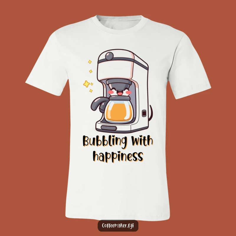 Funny Kawaii Coffee Maker T-Shirt: Happy Bubbles, Hilarious Joyful Wear