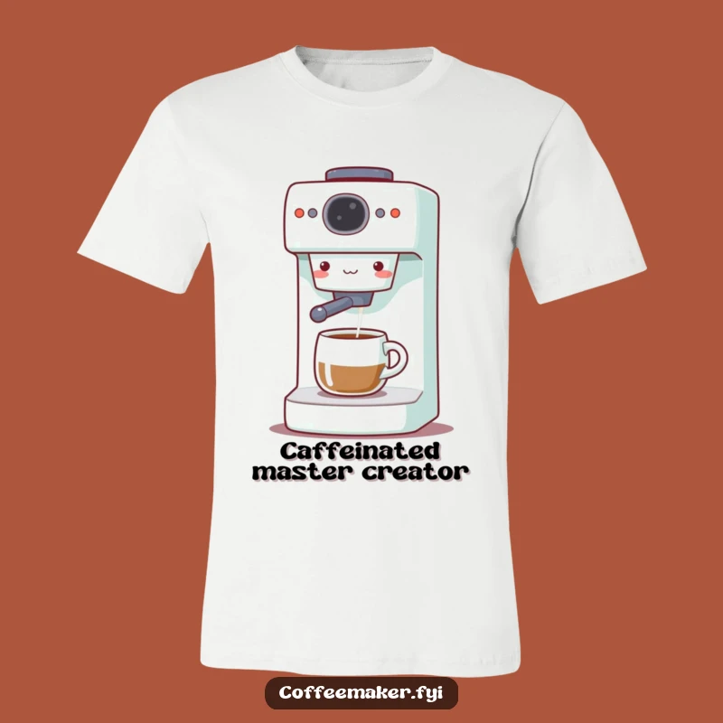 Funny Coffee Maker T-Shirt: Gleeful Coffee Dispensing Machine, Hilarious Gift!