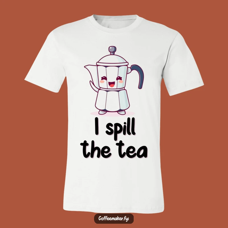 Funny Coffee Pot T-Shirt - Enthusiastic Gesture Tee