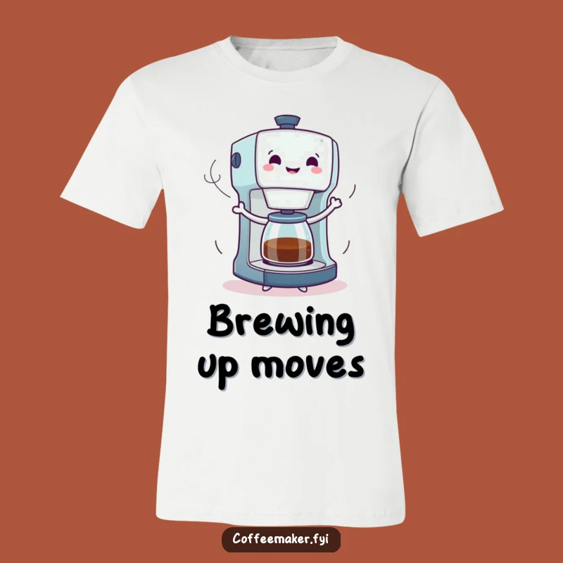 Funny Dancing Coffee Maker T-Shirt: Express Your Moves with Humorous Coffee Style!
